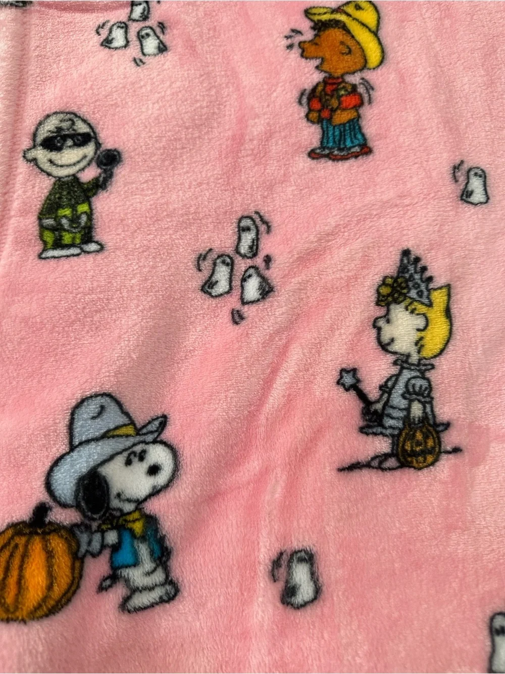 Peanuts Snoopy Halloween Throw Blanket Pink Berkshire 50x70 Woodstock Charlie